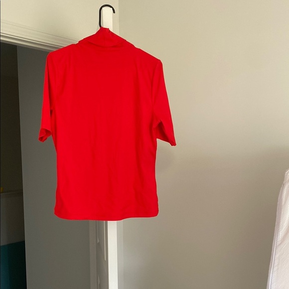 Vibrant Red Turtleneck Top - Picture 4 of 4